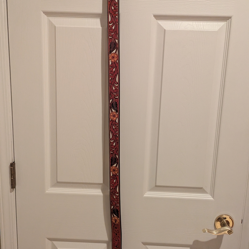 Red and Black Paisley Belt